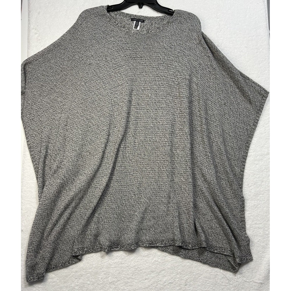 Eileen Fisher Womens Size M/L Gray Tencel Poncho Pullover Top (K6)
